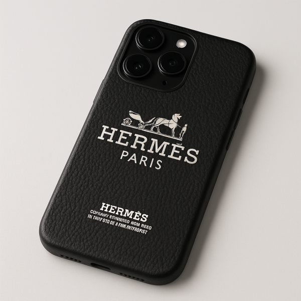 Skin Da 3M Mẫu - Hermès Dark Nền Đen Chữ Trắng - Hình ảnh 4
