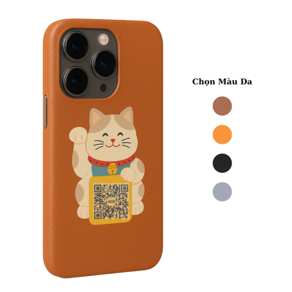 Skin Da 3M Mẫu - Mèo Thần Tài QR Nhận Tiền - Hình ảnh 2