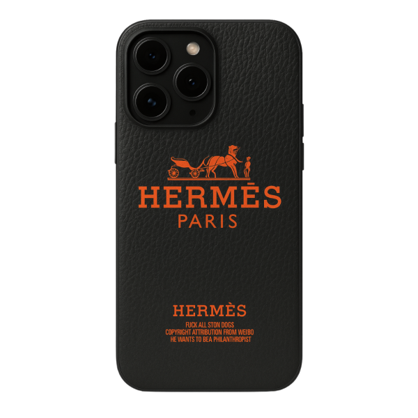 Skin Da 3M Mẫu - Hermes Dark Nền Đen Chữ Đỏ