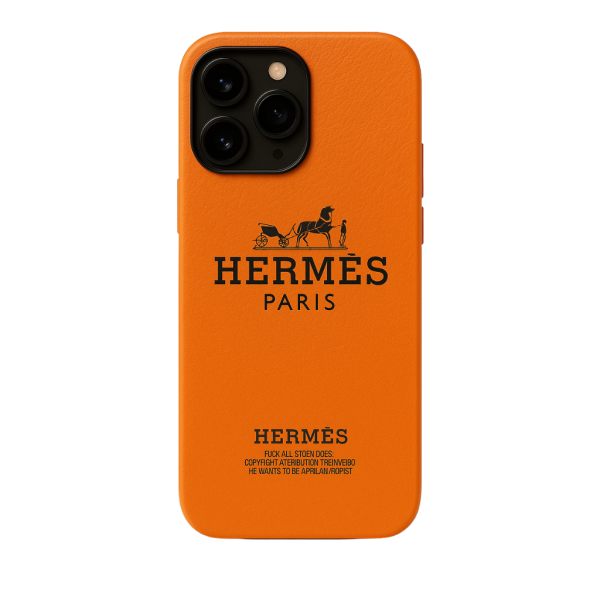 Skin Da 3M Mẫu - Hermes Bold Nền Cam Chữ Đen
